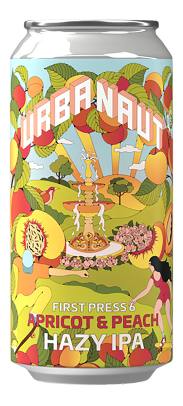 Urbanaut First Press #6 Apricot And Peach Hazy IPA 440ml