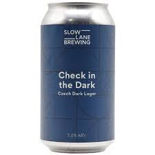 Slow Lane Brewing Check In The Dark Czech Dark Lager 375ml