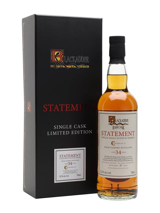 Blackadder Statement No 55 Tamdhu 34 YO 1988 Hogshead 52.5%