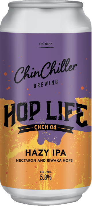 CHINCHILLER HOP LIFE NZ HAZY IPA CHCH04 NECTARON AND RIWAKA 440ML