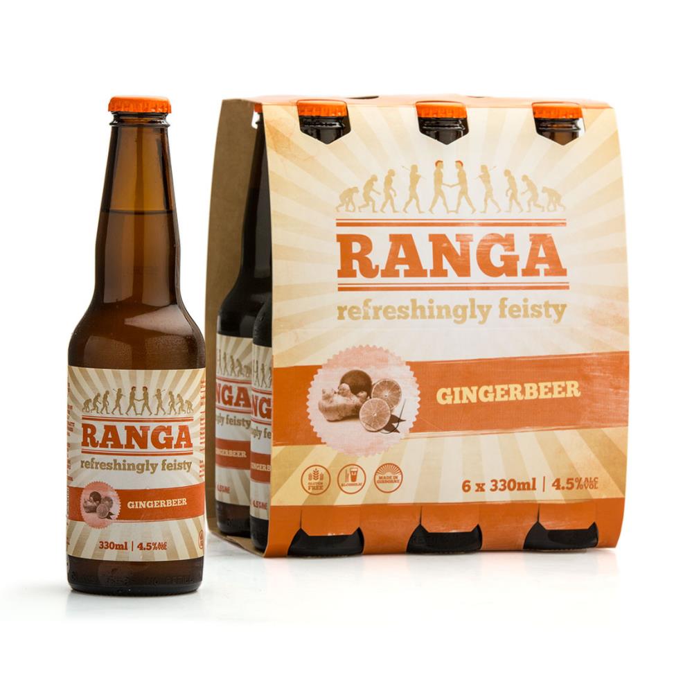 Ranga Ginger Beer 4.5% 330ml can 6 pack